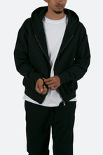 Load image into Gallery viewer, Basic Zip Up Hoodie - Black
