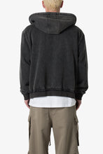 Load image into Gallery viewer, Dual Zipper Hoodie - Washed Black
